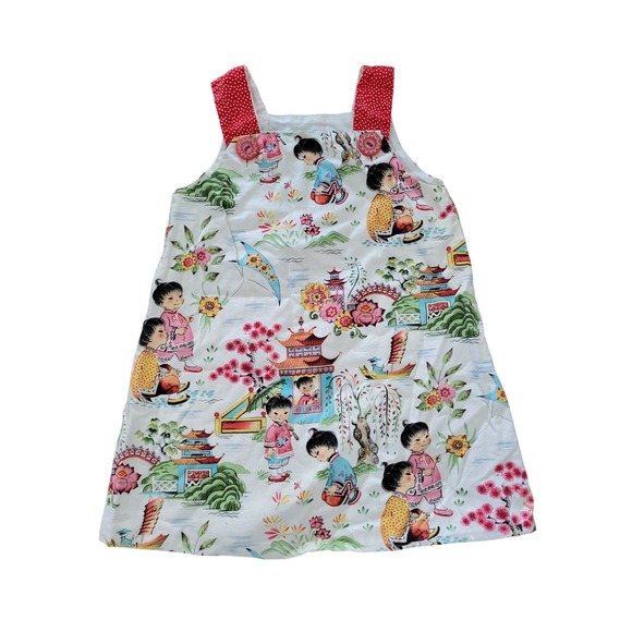 Baxter & Beatrice Baby Toddler Girl Dress 2T Asian Inspired Print Cute - Picture 1 of 9